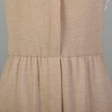 XXS 1970s Minimalist Knit Dress Corded Detail Long Sleeves