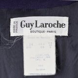 XS Guy Laroche 1980s Plumb Purple Skirt Suit