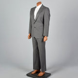 Medium 1970s Gray Windowpane Plaid Suit