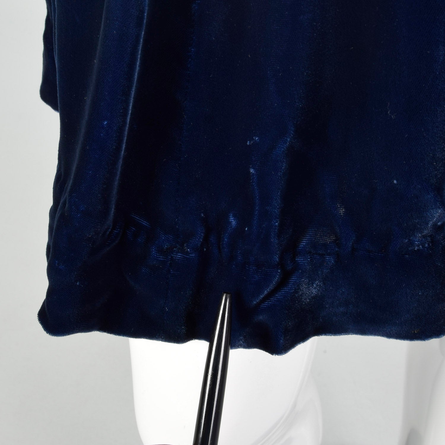 Small 1930s Blue Velvet Dress