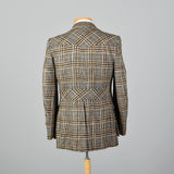 1970s Plaid Norfolk Jacket with Belted Back