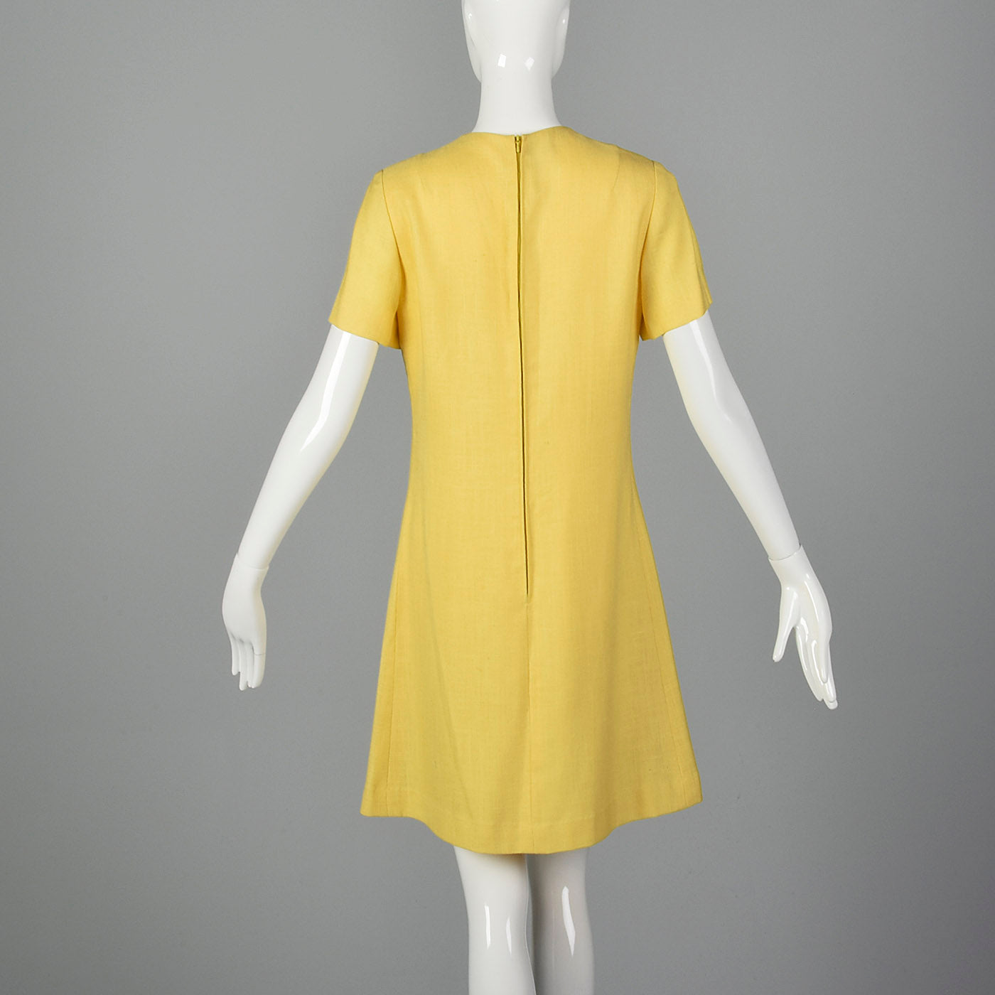 1960s Mod Shift Dress in Yellow