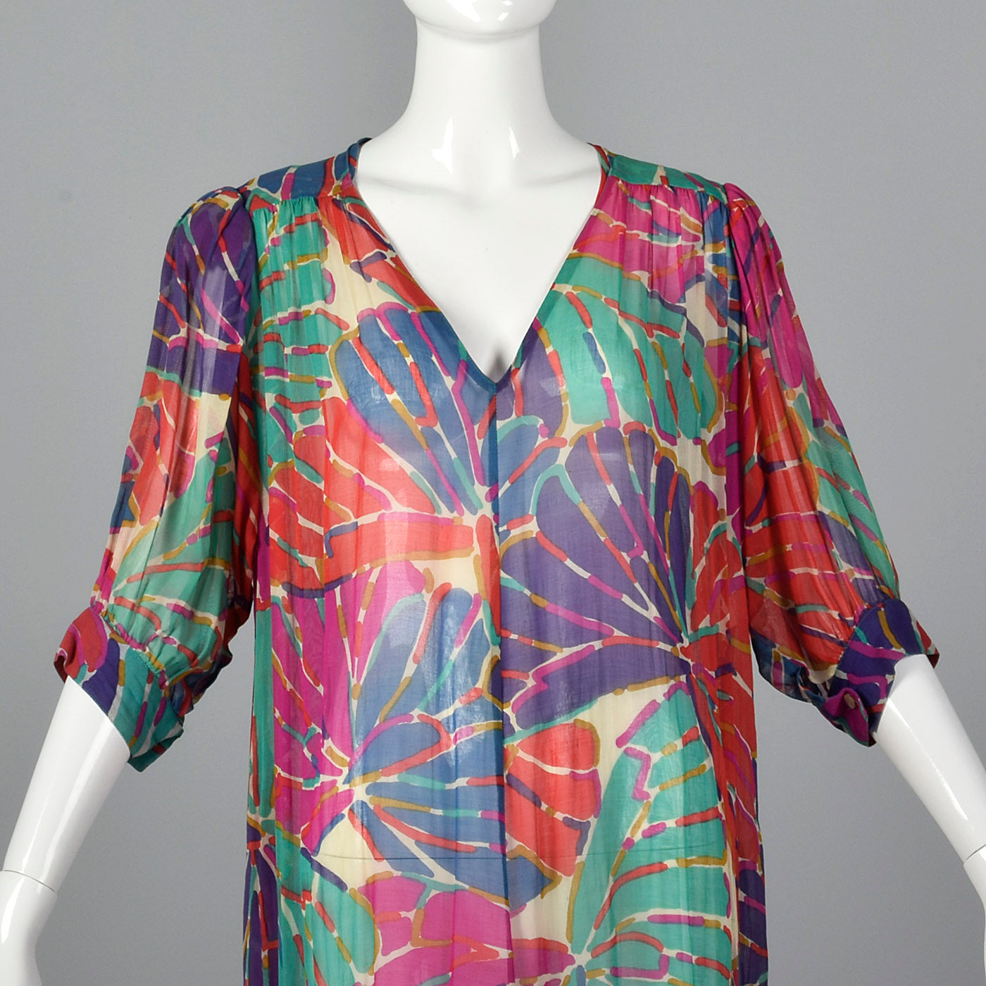 XL Ted Lapidus Boutique Sheer Floral Dress