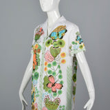 1960s Novelty Print Butterfly Dress