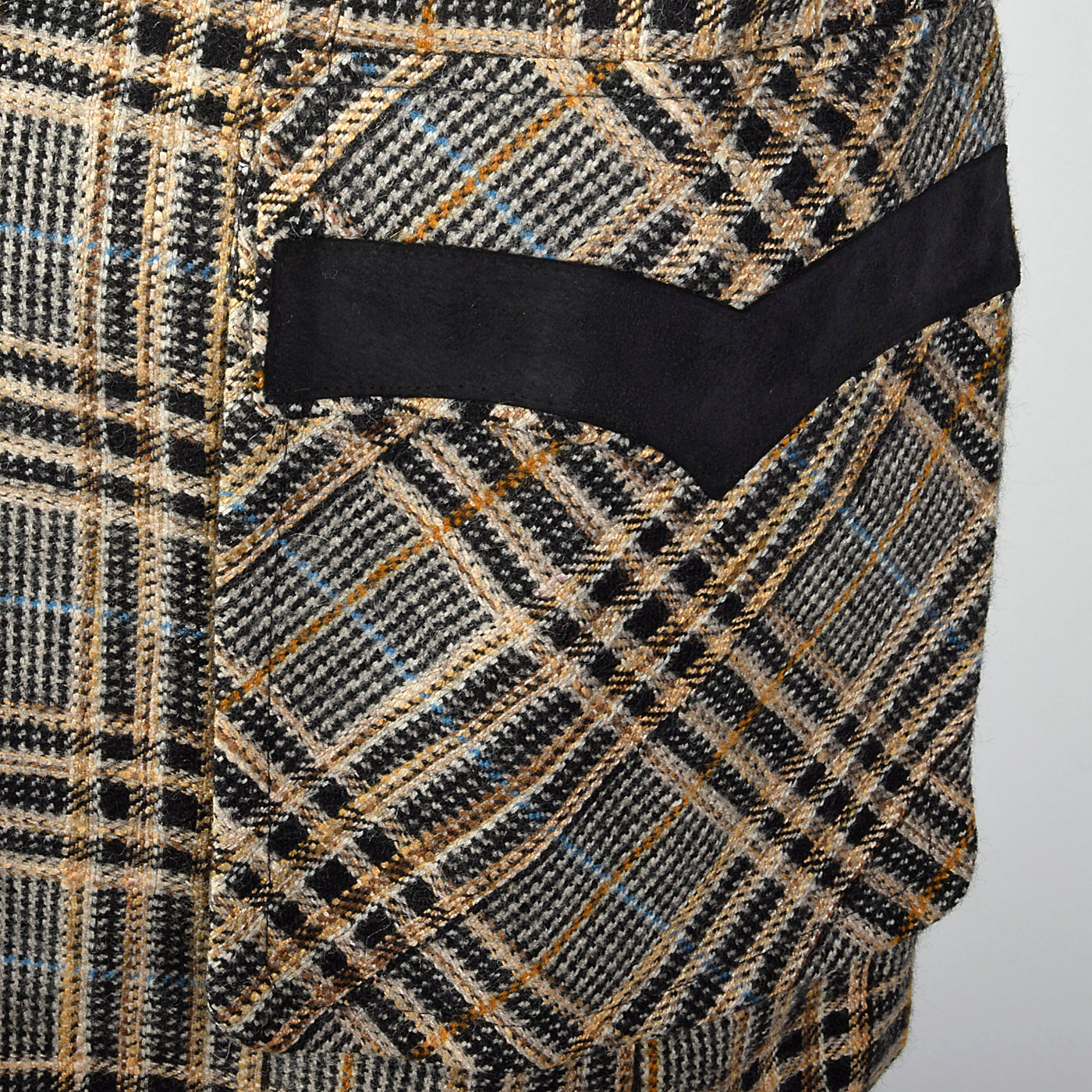 1970s Plaid Norfolk Jacket with Belted Back