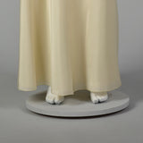 XS Mary McFadden 1990s White Ivory Maxi Skirt