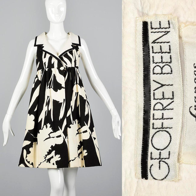 Small-Medium Geoffrey Beene Black and White Mini Dress