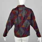 XL Emanuel Ungaro Paralléle 1980s Geometric Print Top