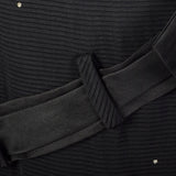 1950s Black Dress with Rhinestones and Asymmetric Bow