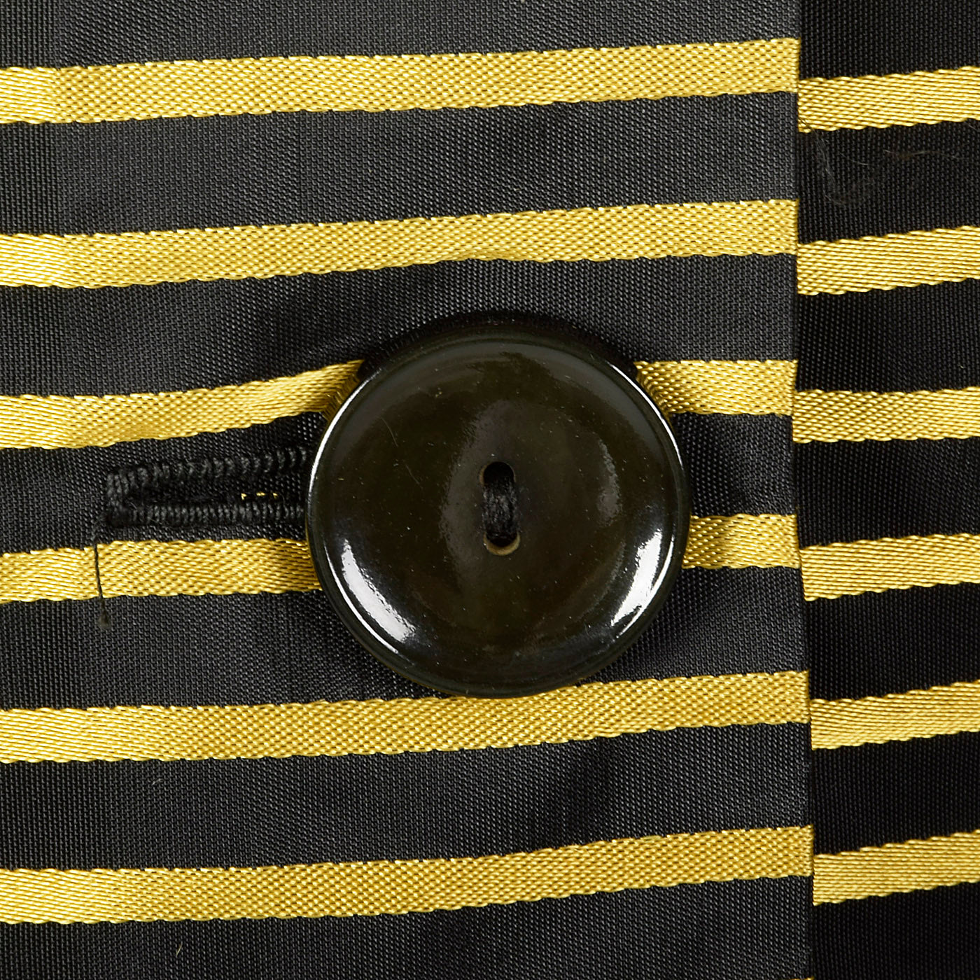 1950s Yellow and Black Striped Dressing Gown