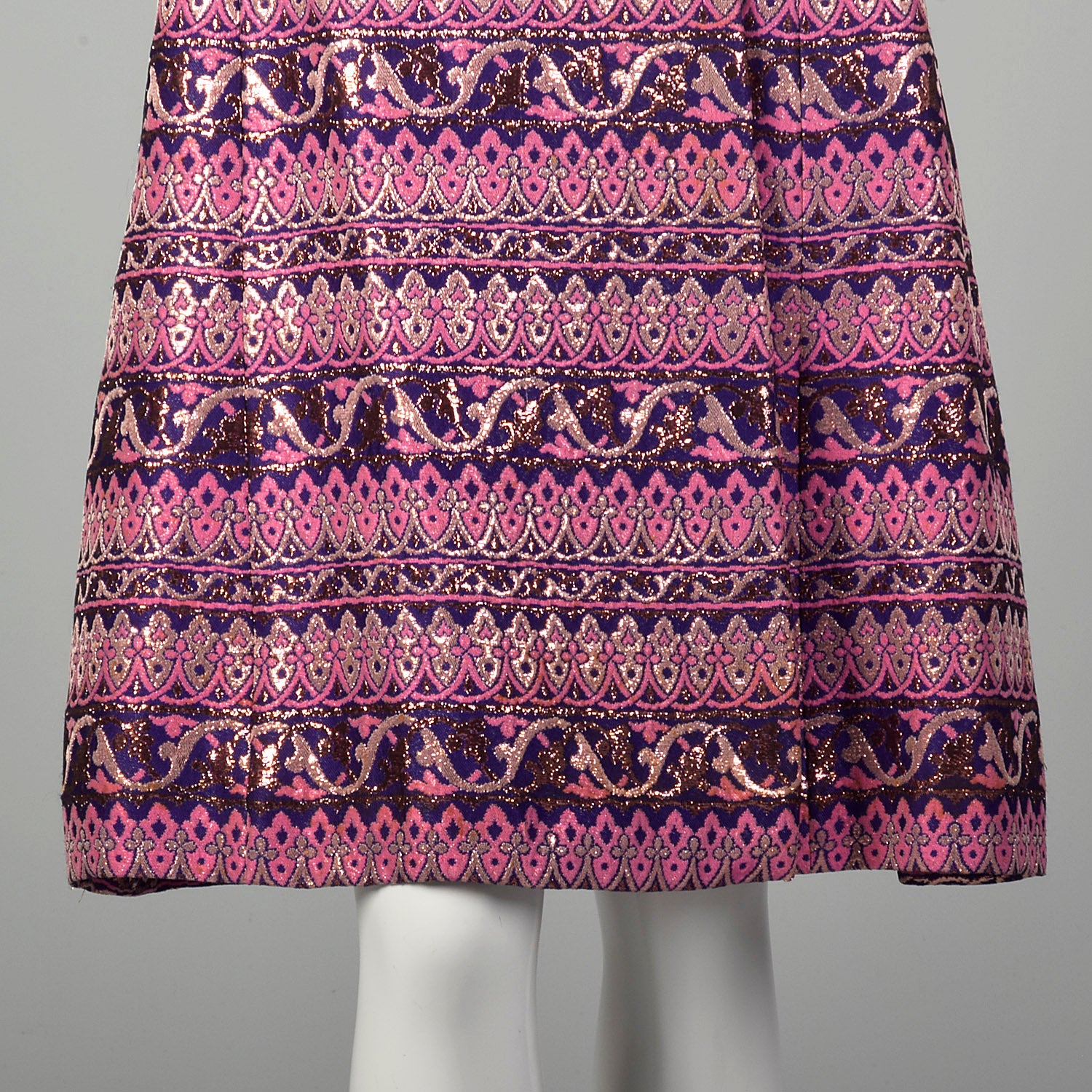 Medium 1960s Adele Simpson Metallic Brocade Coat