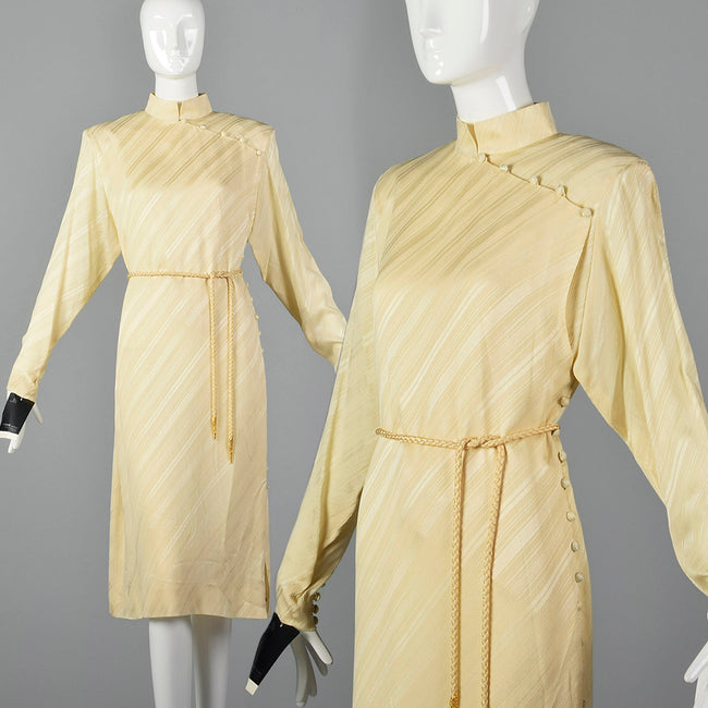 1980s Jean Louis Scherrer Boutique Silk Dress