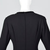 1980s Valentino Miss V Black Dress