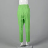 1960s Bright Green Cigarette Pants