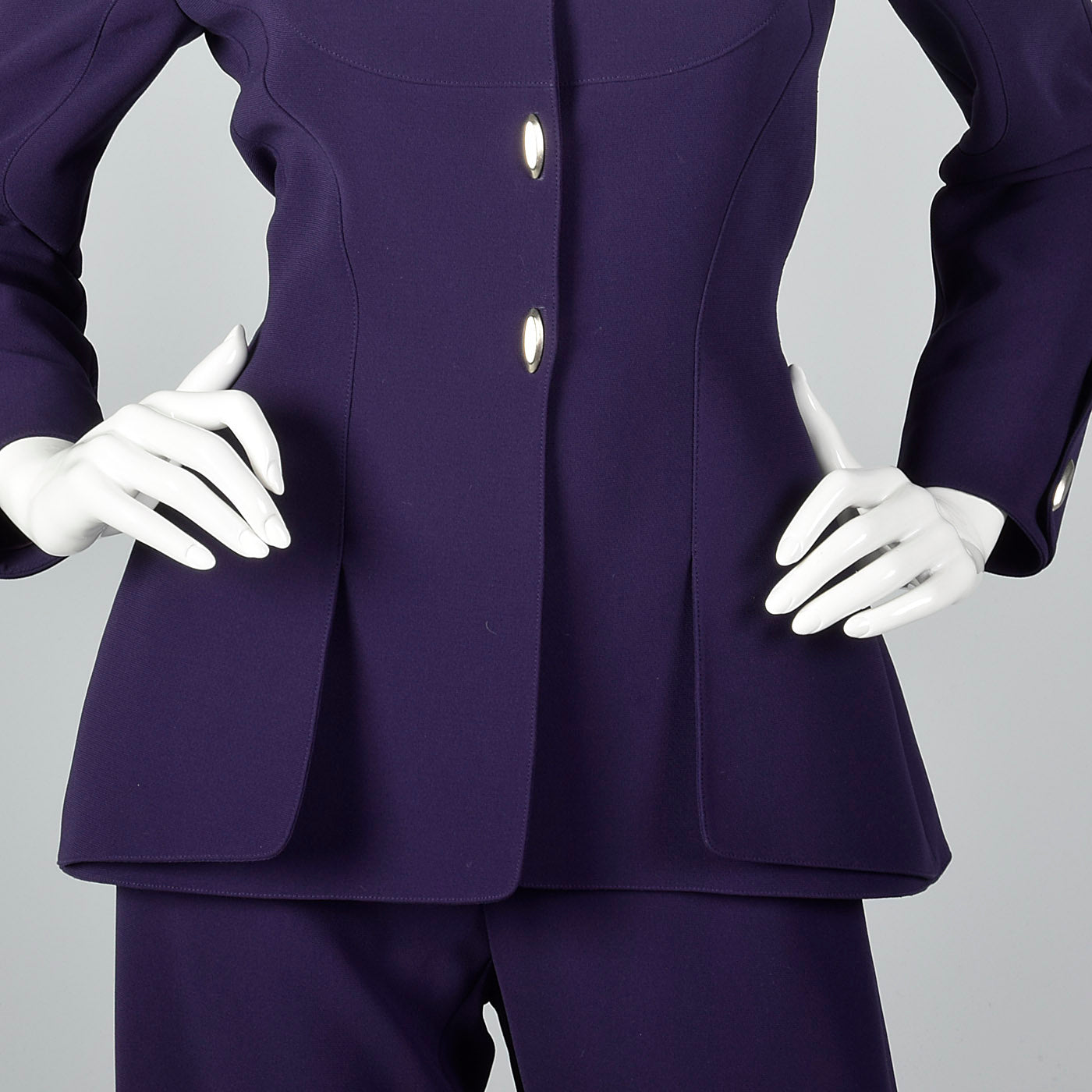 1980s Thierry Mugler Purple Pant Suit