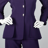 1980s Thierry Mugler Purple Pant Suit