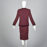 Classic Chanel Pink Tweed Skirt Suit