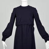 Small Geoffrey Beene 1960s Navy Blue Dress