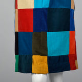 1960s Quilted Patchwork Corduroy Dress