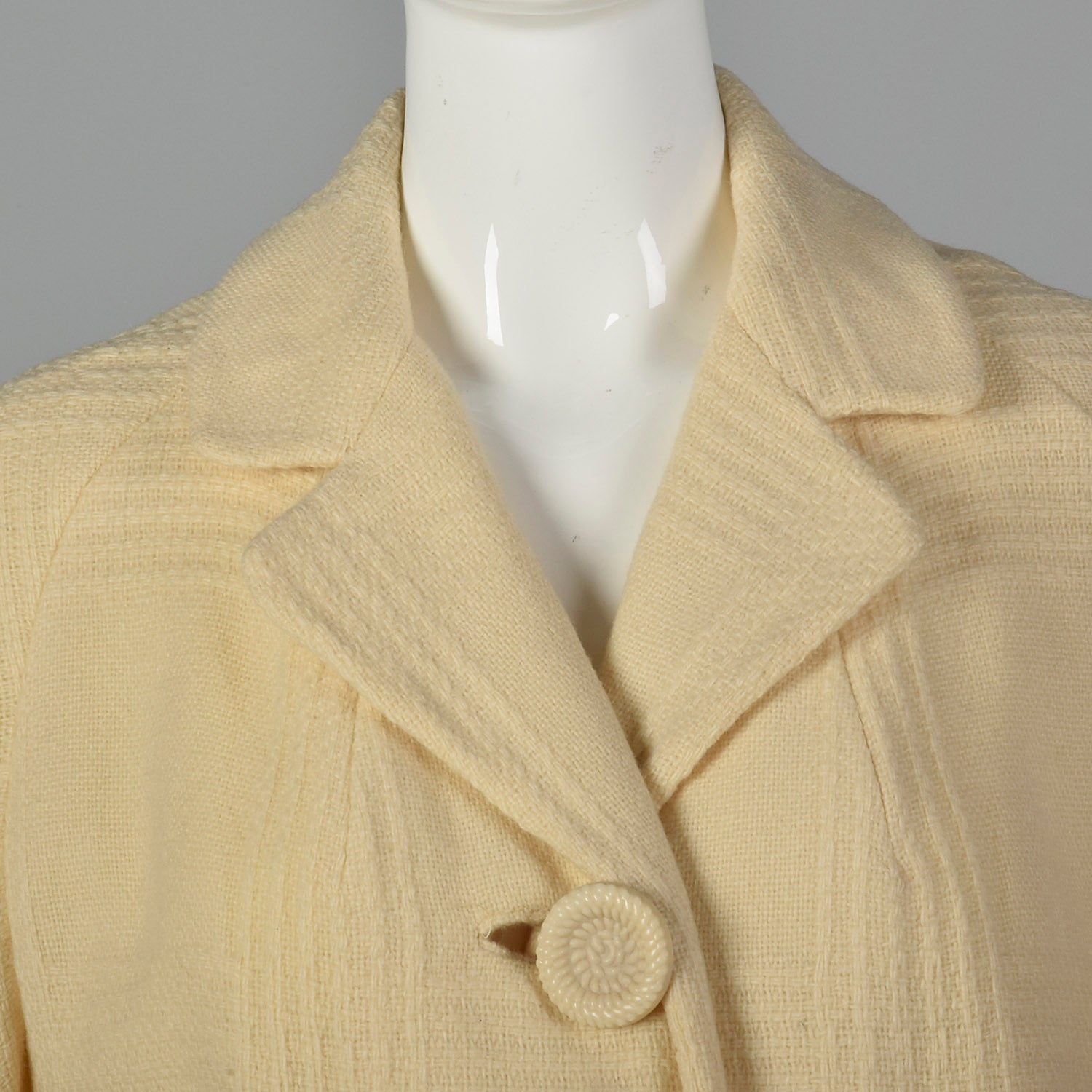 Small 1950s Cream Winter Coat