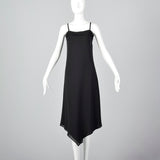 Pierre Cardin Boutique Black Slip Dress with Widow's Peak Hem