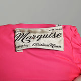 Small 1960s Mod Winter Coat Bold Pink Lining Bright Red Outerwear