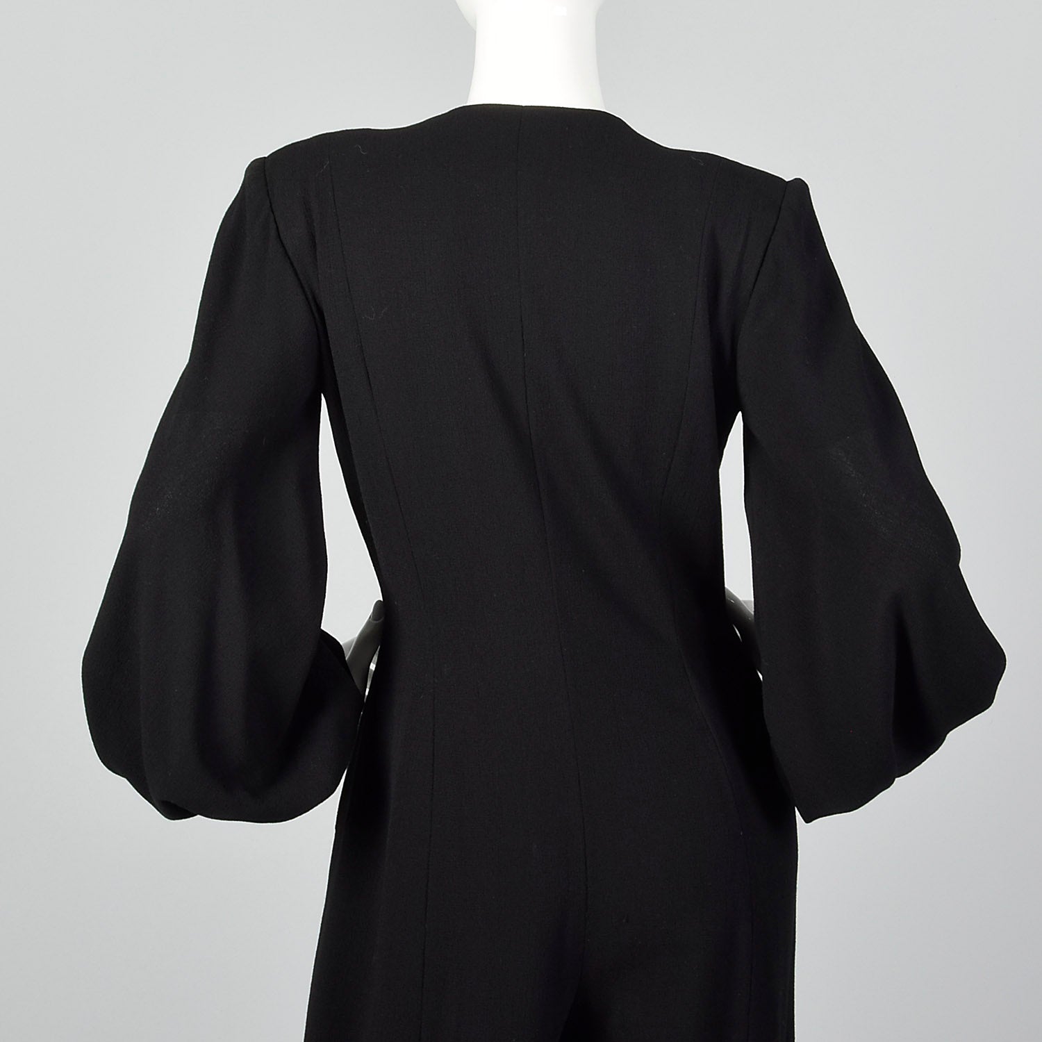 Small Pauline Trigere 1970s Wool Crepe Jumpsuit