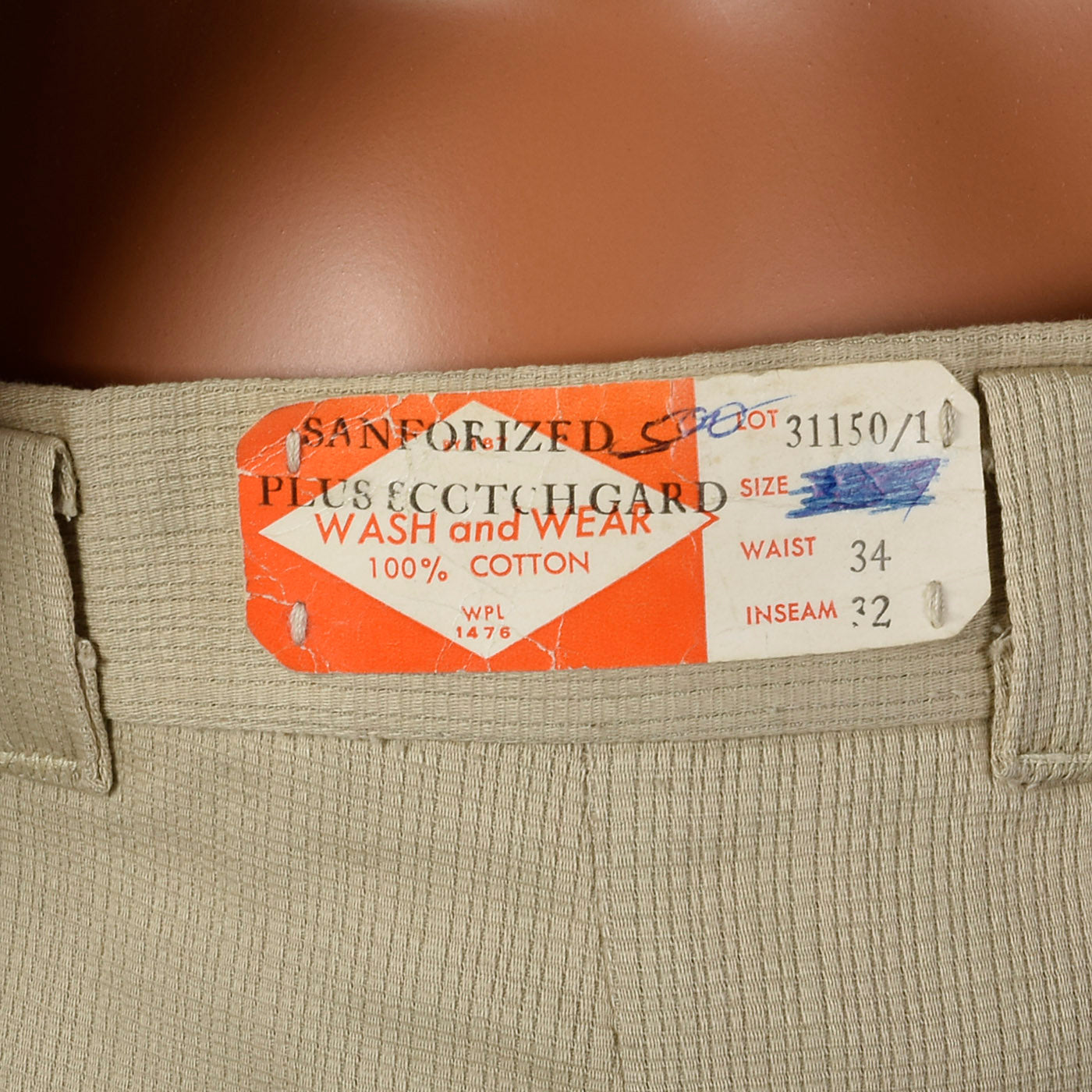 1950s Deadstock Tan Pants
