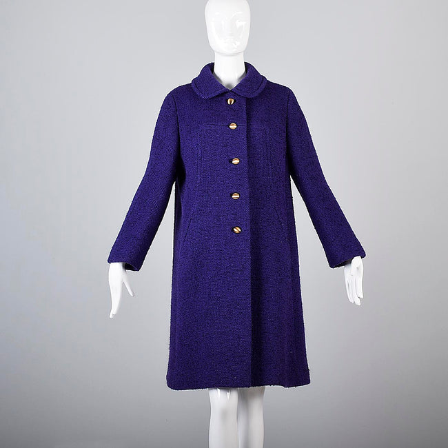 1960s Purple Tweed Coat