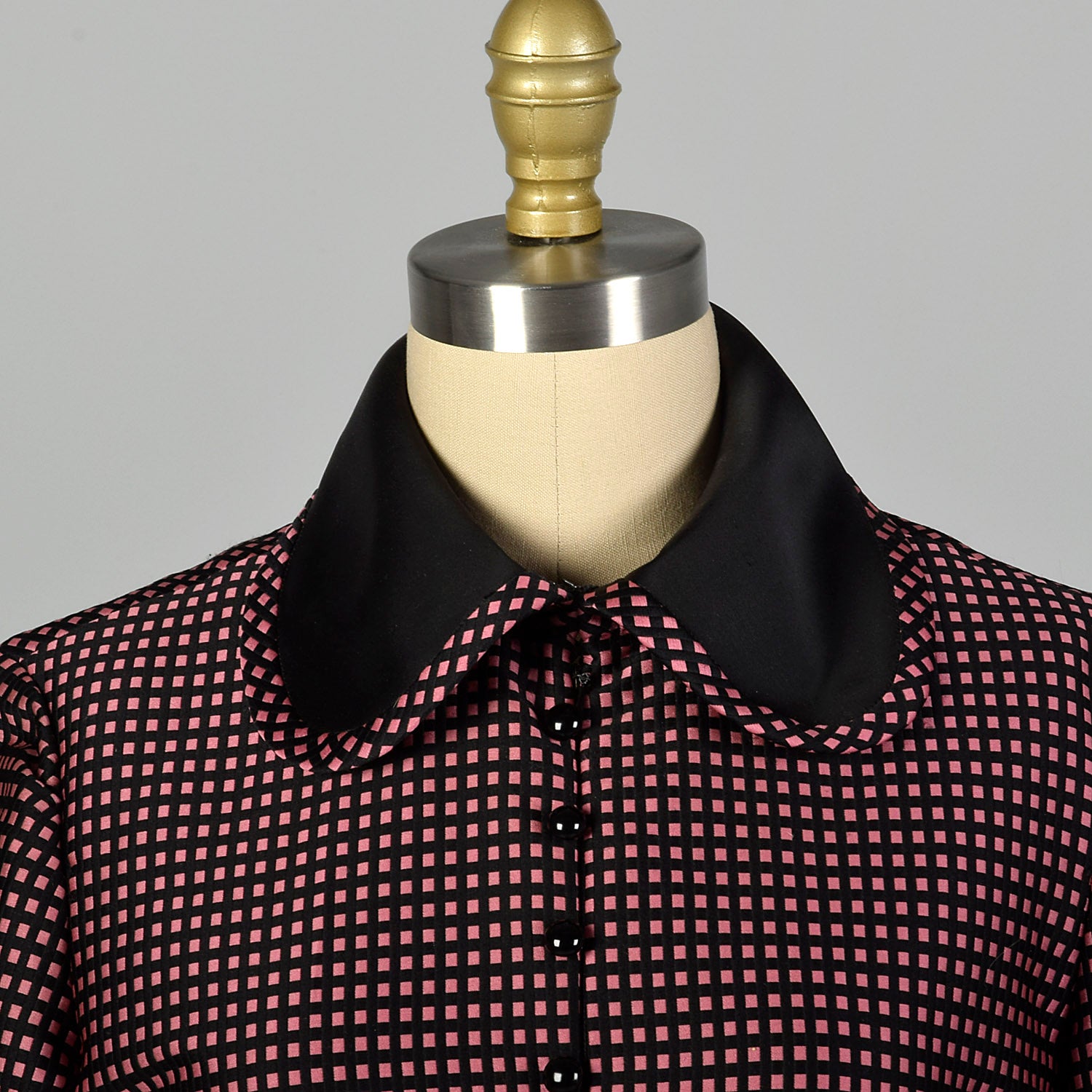 Small-Medium Geoffrey Beene Boutique Pink and Black Patterned Dress