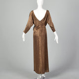 Small 1970s Bronze Lurex Dress