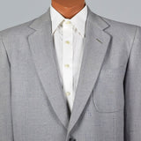 1950s Mens Two Piece Suit in Dove Gray with Blue & White Flecks