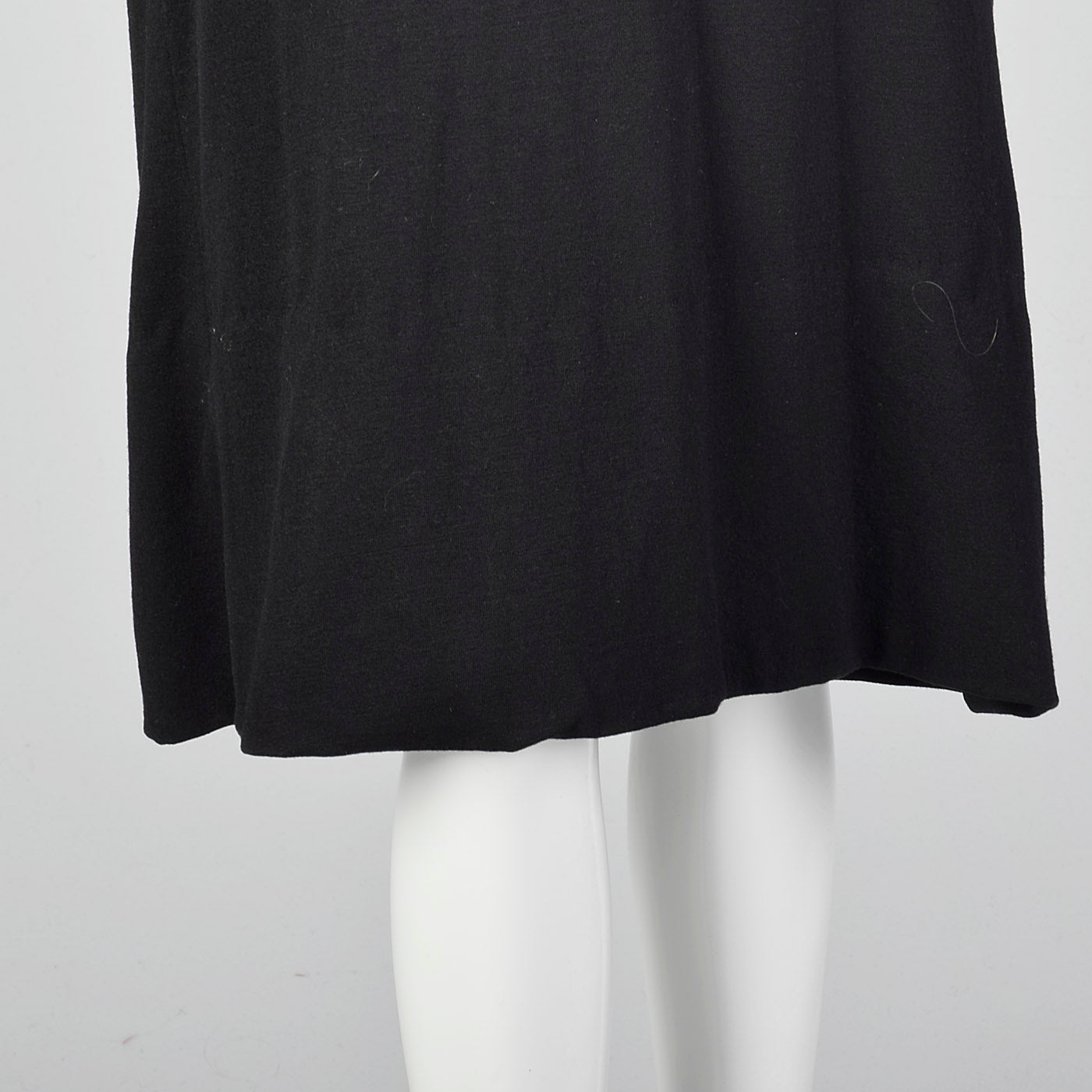 1940s Black Knit Dress with Tails