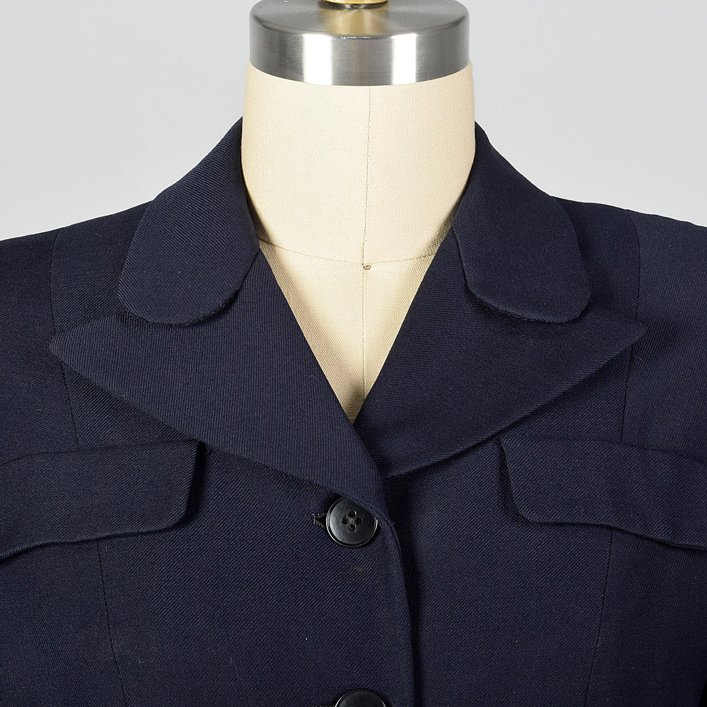 1950s Waves US Navy Military Wool Jacket in Navy Blue