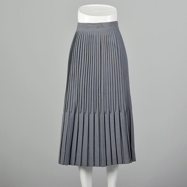 Small 1950s Gray Burlington Mills Pleated Skirt