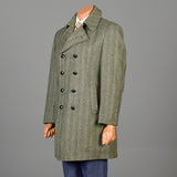 1970s Mens Mod Tweed Winter Coat