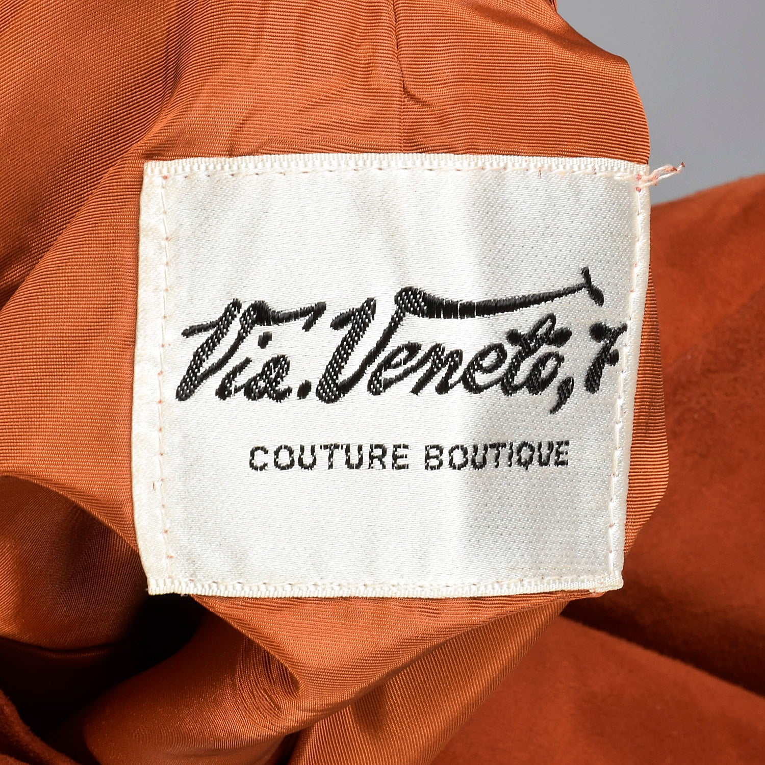 Via Veneto Orange Suede Skirt