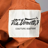 Via Veneto Orange Suede Skirt