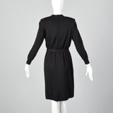 1980s Black Beaded Sweater Dress