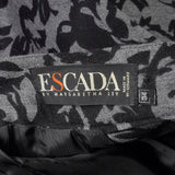 1980s Escada Gray and Black Wool Skirt