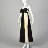 Small 1960s Black & White Formal Dress