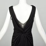 Medium Eleni Elias Black Formal Evening Gown Sleeveless Dress with Train