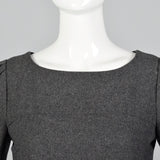 Miu Miu Layered Gray Wool Mini Dress