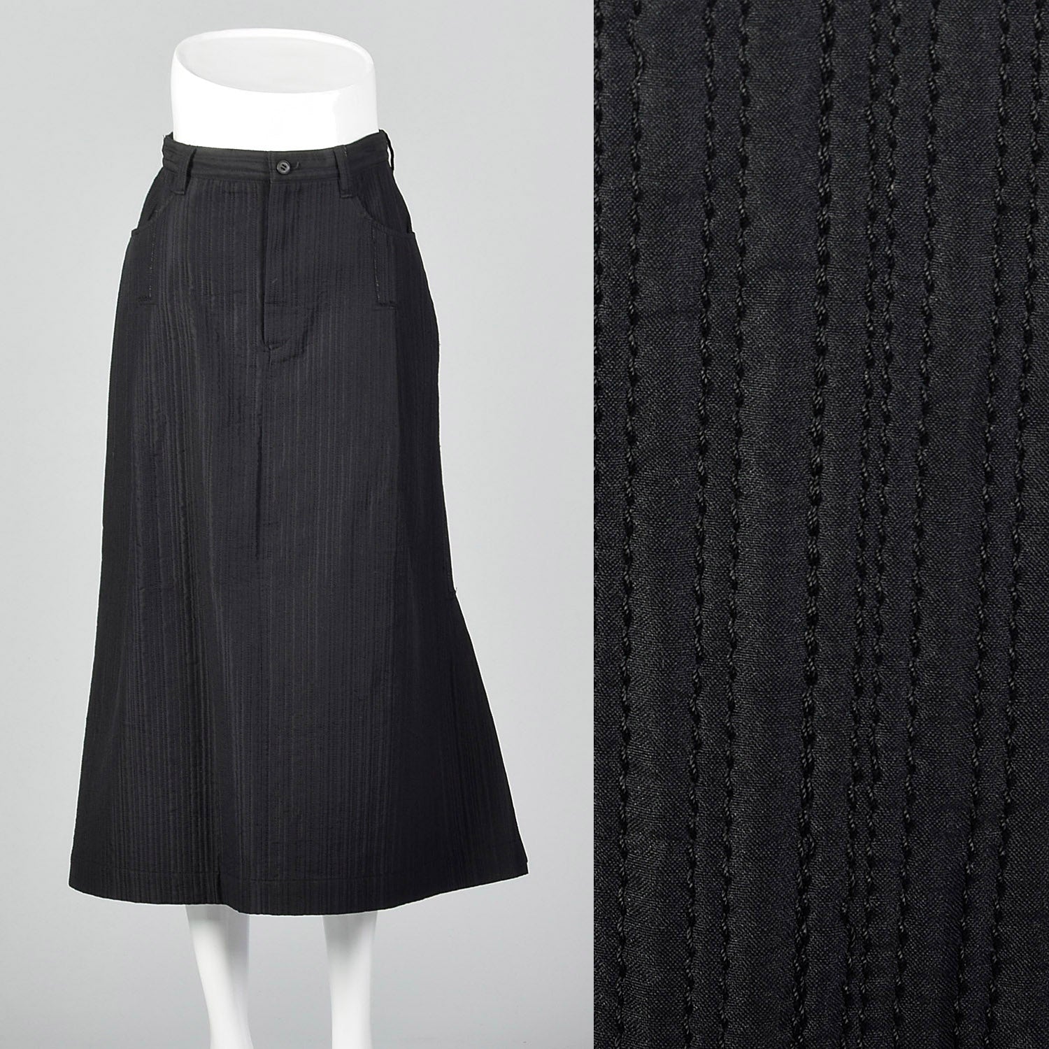 Medium Issey Miyake 1990s Topstitch Skirt