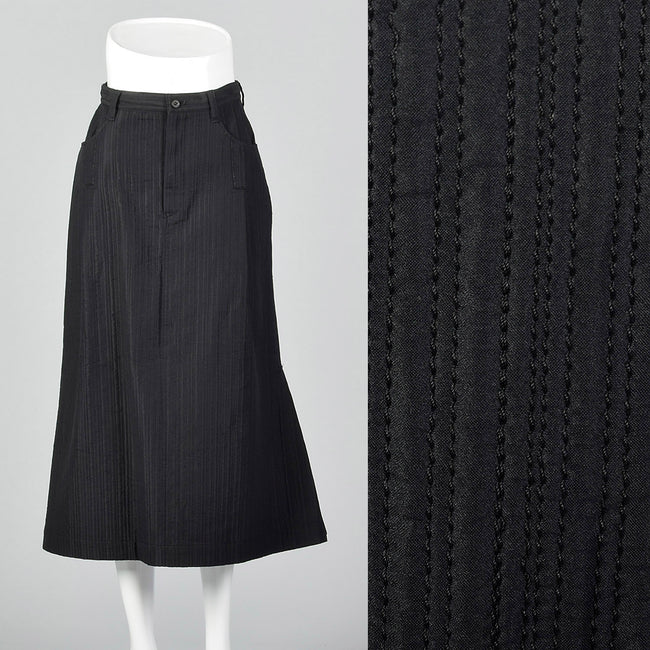 Medium Issey Miyake 1990s Topstitch Skirt