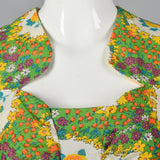 1970s Floral Summer Dress