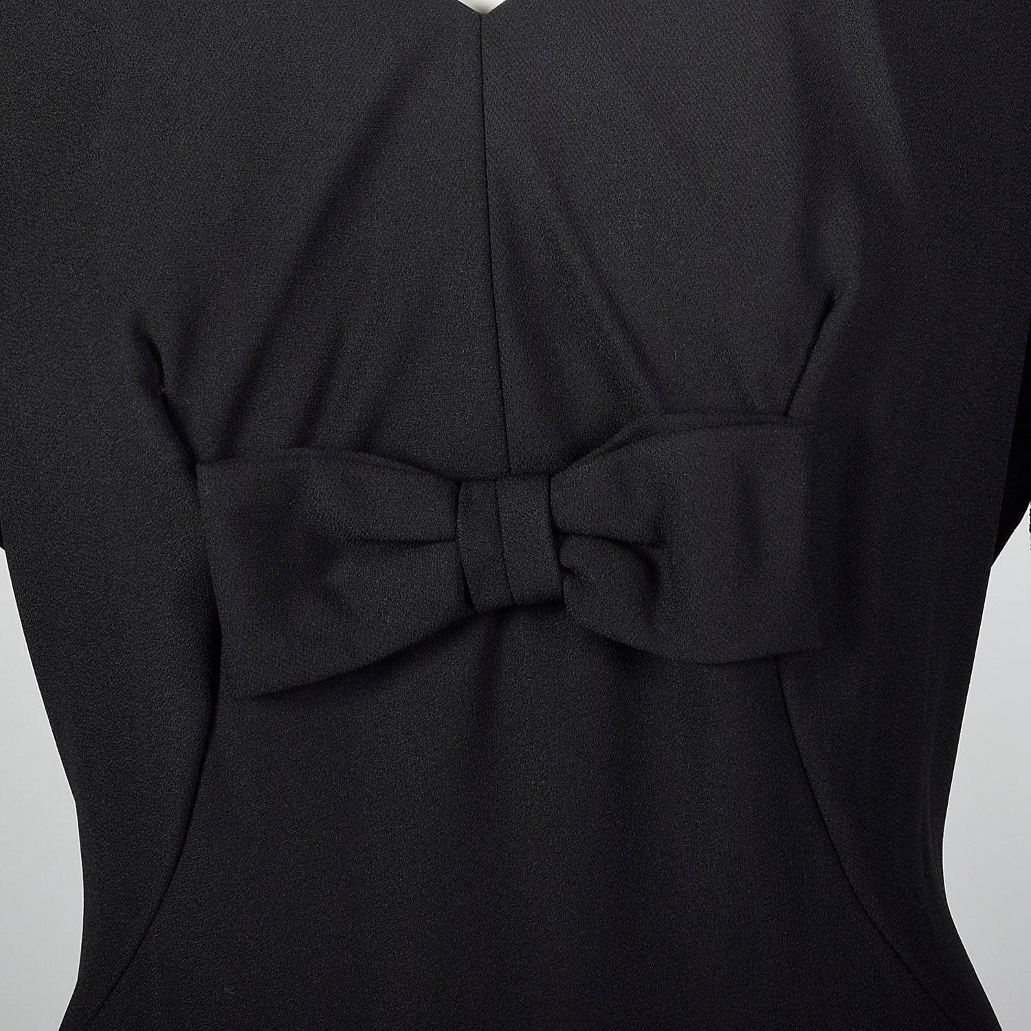 1960s Black Lace Sleeve Shift Dress