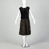 Medium 1920s Black Drop Waist Dress