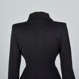 1940s Classic Black Princess Coat