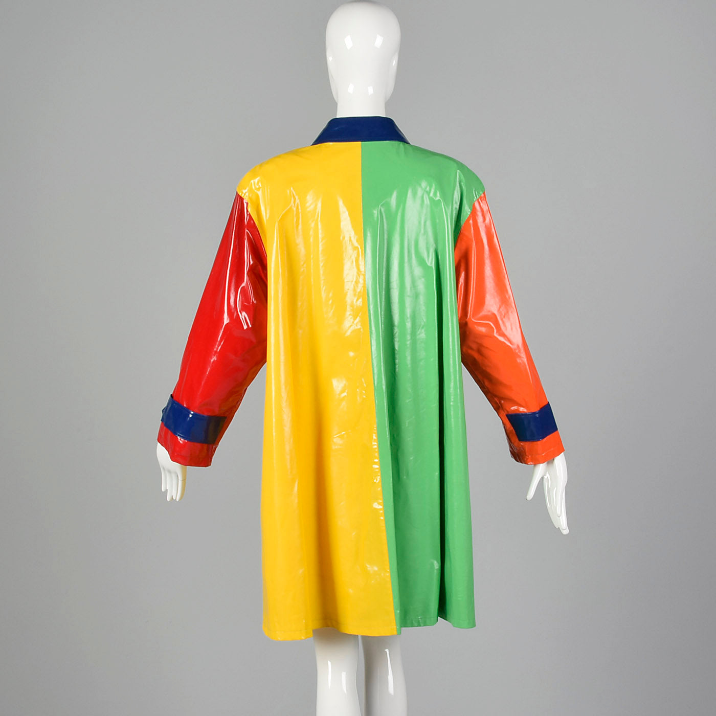 1980s Bill Blass Color Block Raincoat